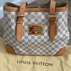 Louis Vuitton- White Checkered Bag